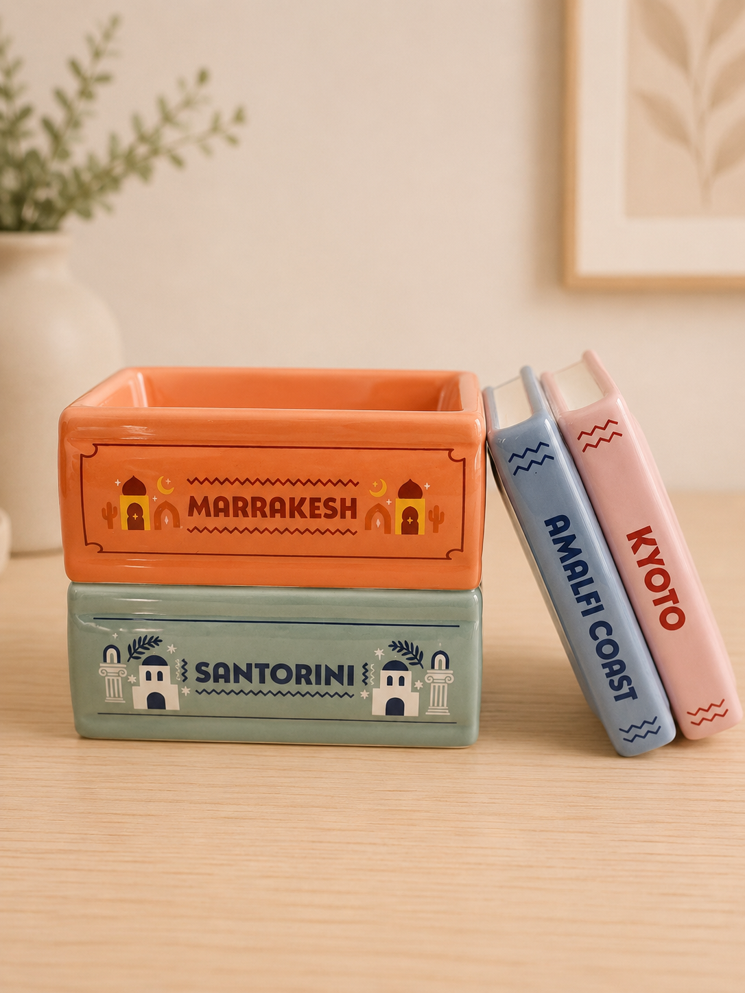 Travel Book Stack Wax & Oil Burner