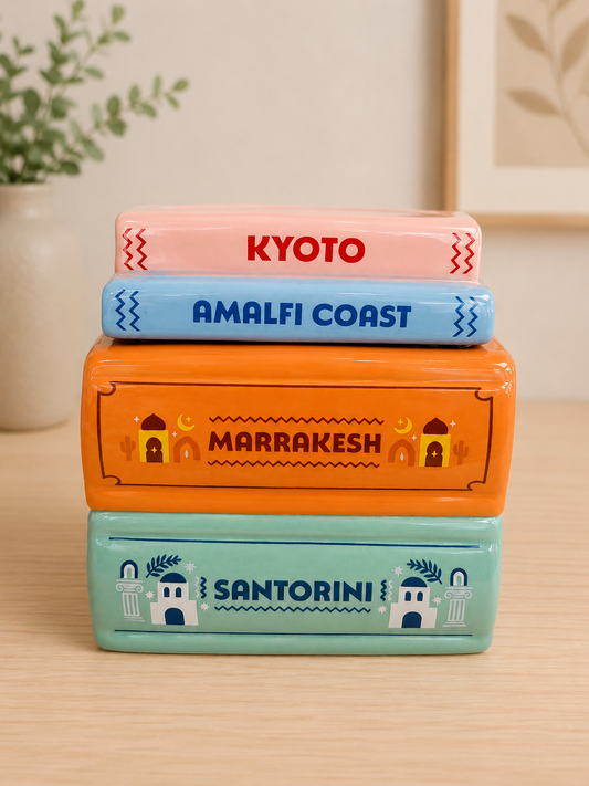 Travel Book Stack Wax & Oil Burner