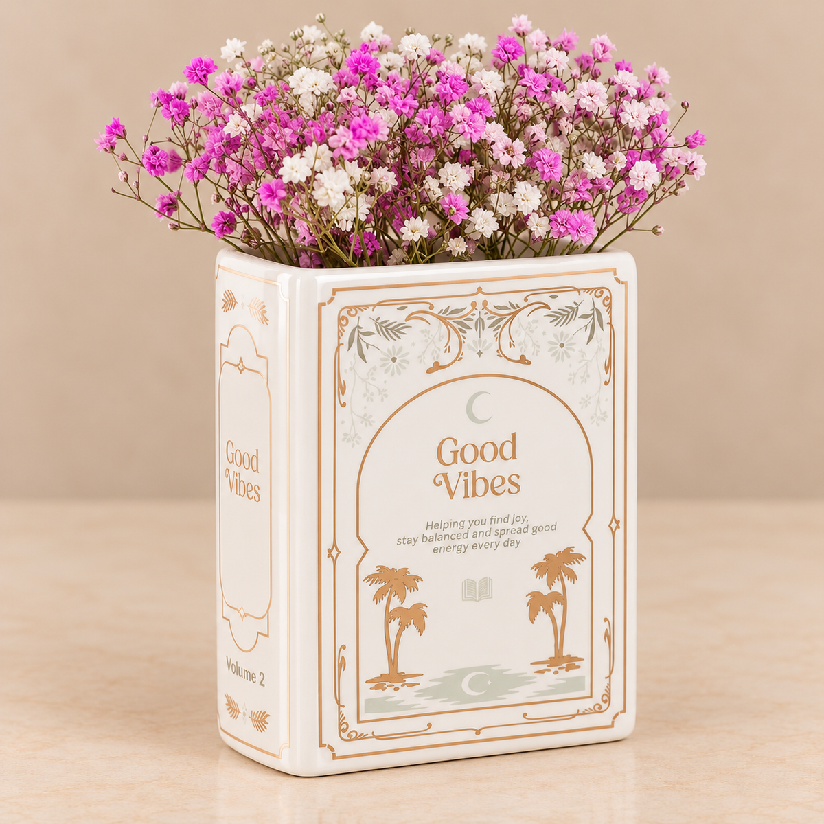 White Book Vase