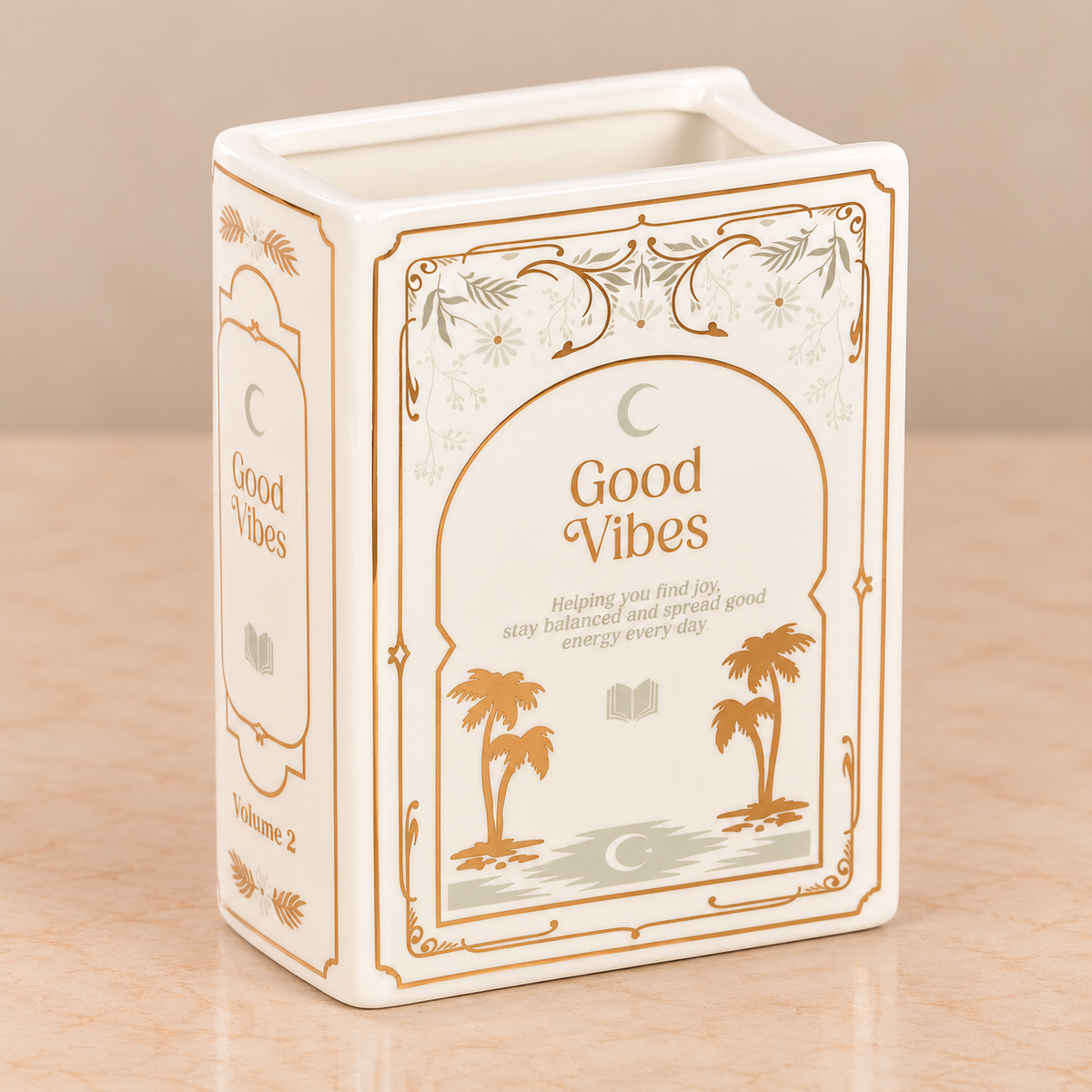 White Book Vase