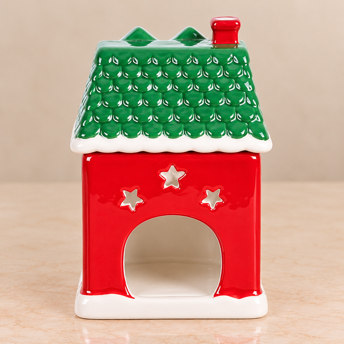 Red Christmas House Burner